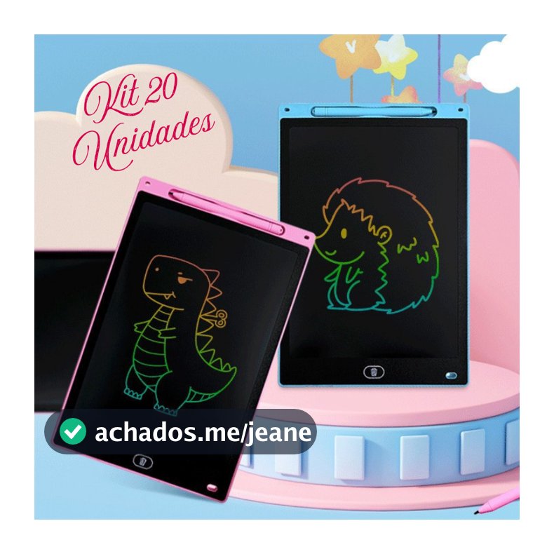 Peças 20 Lousas Mágicas Tela LCD 8.5 Infantil De Escrever Desenhar Tablet