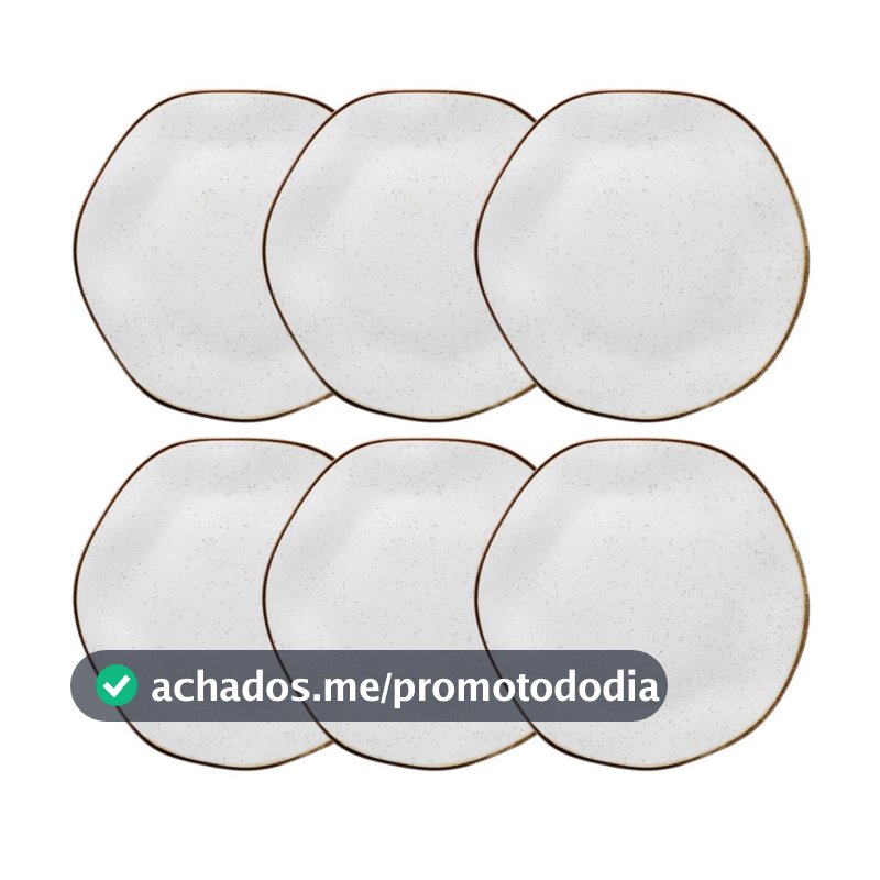 Conjunto de 6 Pratos Rasos 27,5cm Ryo Maresia