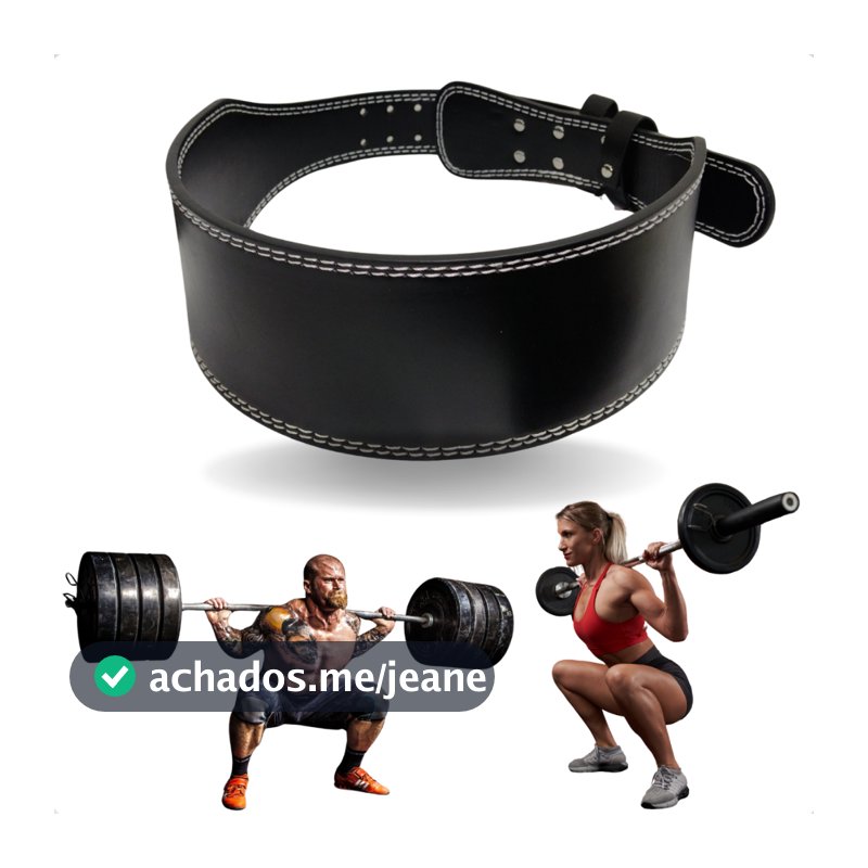Cinturão Musculação Academia Lombar Agachamento Couro Sintético Cinta Treino