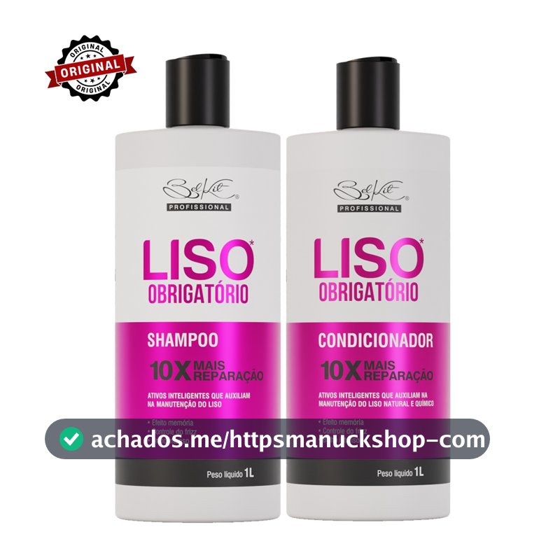 Kit Profissional 2 Itens Capilar Liso Obrigatório 1 Litro | Kit Profissional Para Cabelos Lisos
