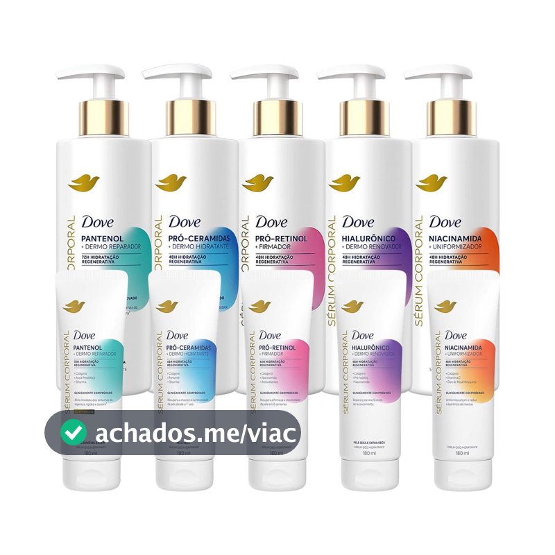 Dove Sérum Corporal – Pantenol, Pró - Ceramidas, Pró – Retinol,  Hialurônico e Niacinamida