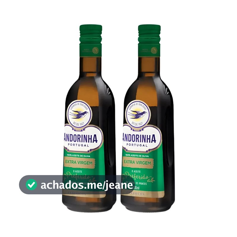 Kit Azeite De Oliva Extra Virgem Andorinha Vidro 500ml - 2 unidades