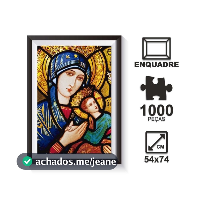 Quebra Cabeça Nossa Senhora  1000 Peças Pais e Filhos 0983 Puzzle Jogo de Montar