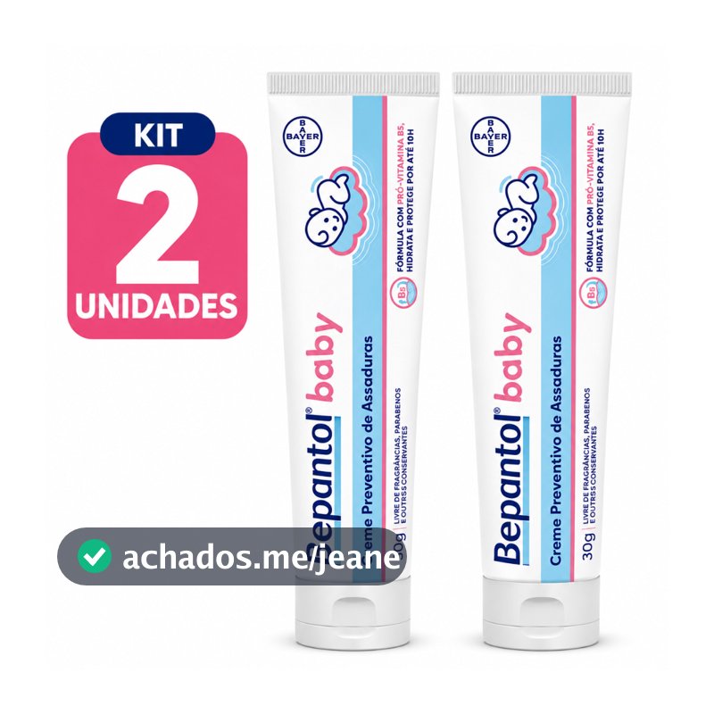 Kit 2 Pomadas Bepantol 30g Proteção Pele Macia Hidratante Pró-Vitamina B5 Uso Diário Prática