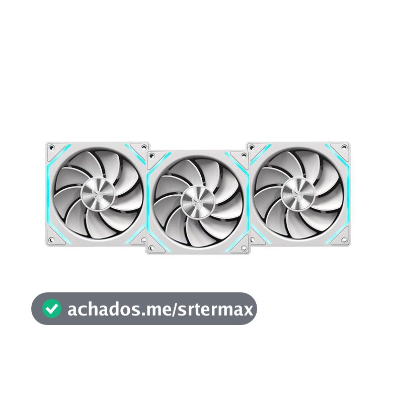 Kit Ventoinha Pichau Ventus NX Reverse, ARGB, 3x120mm, Branco, PCH-VTNXR3-WH01