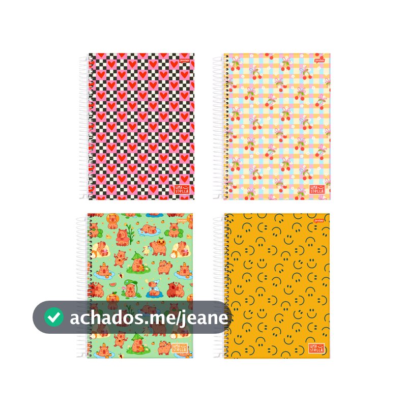 Kit 04 Cadernos Universitário 1 Matéria 80 Folhas Stella - Jandaia