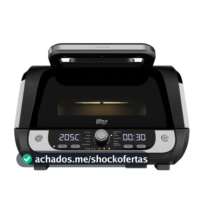Fritadeira Elétrica Air Fryer Barbecue 10L 1800W 110V Wap
