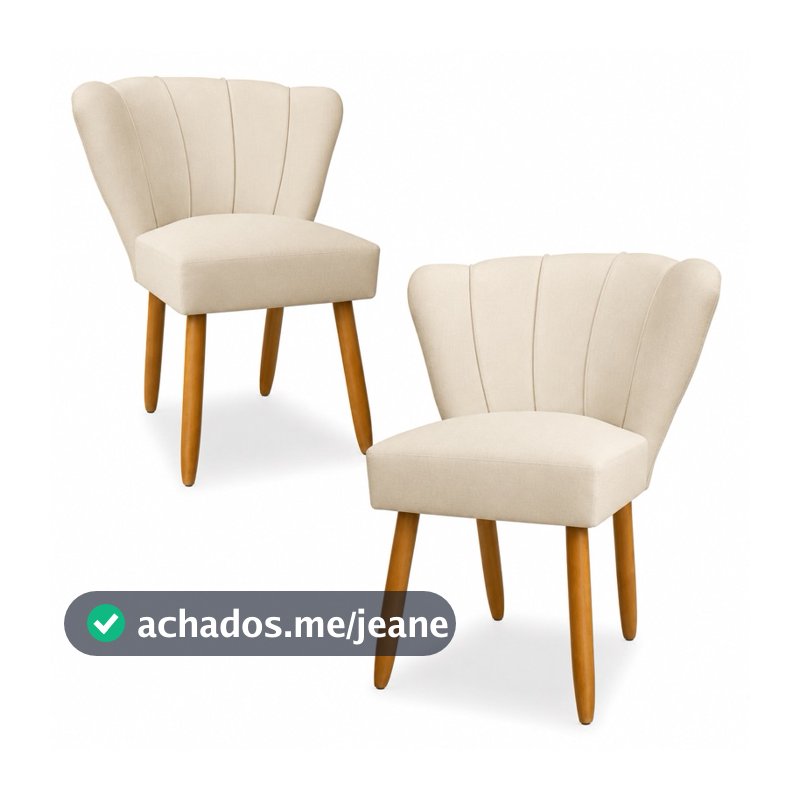 Kit 2 Cadeiras Pétalas -Design Elegante, Material de Veludo, Versatilidade em Qualquer Ambiente