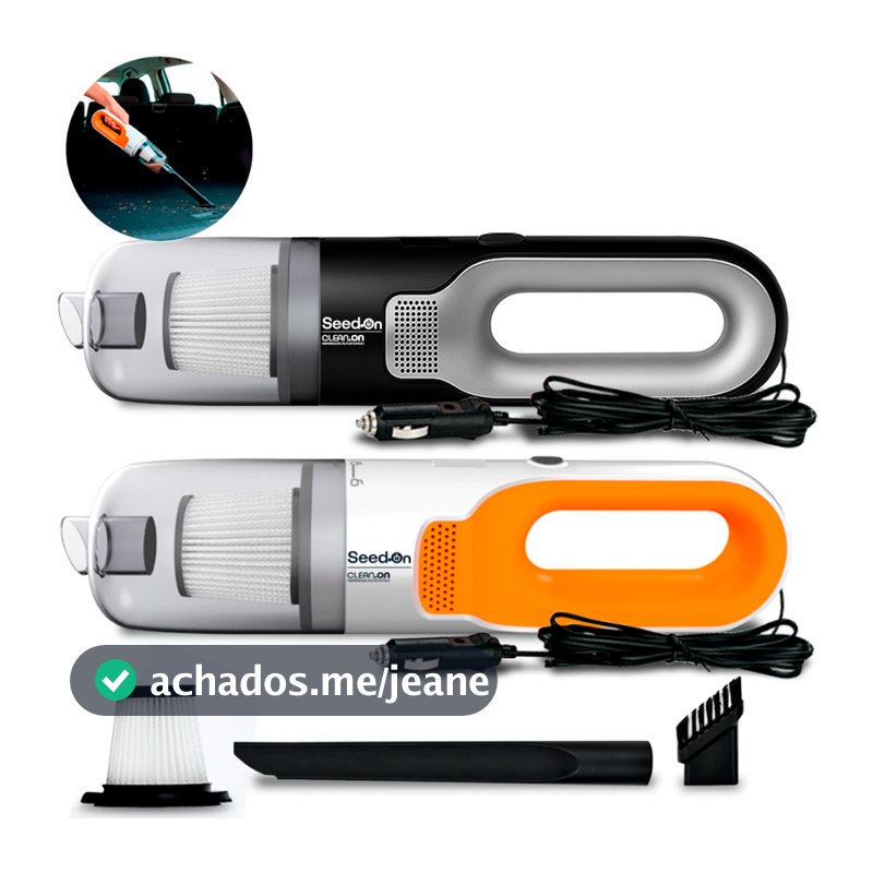 Aspirador de Pó Automotivo Portátil Potente 180W Com Bico Extra Longo E Cabo 4 metros + Filtro HEPA Premium Lançamento