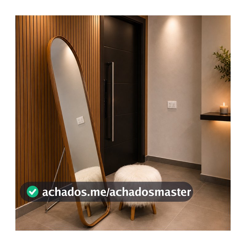 Espelho Base Reta 150x60cm 170x70cm Corpo Inteiro Com Suporte de Chão Moldura Alumínio Salão Quarto Sala Decorativo