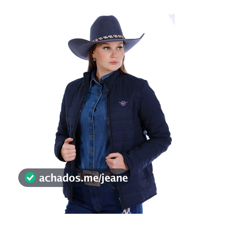 Jaqueta Feminina Matelassê Preta PLUS SIZE - Rodeo Farm