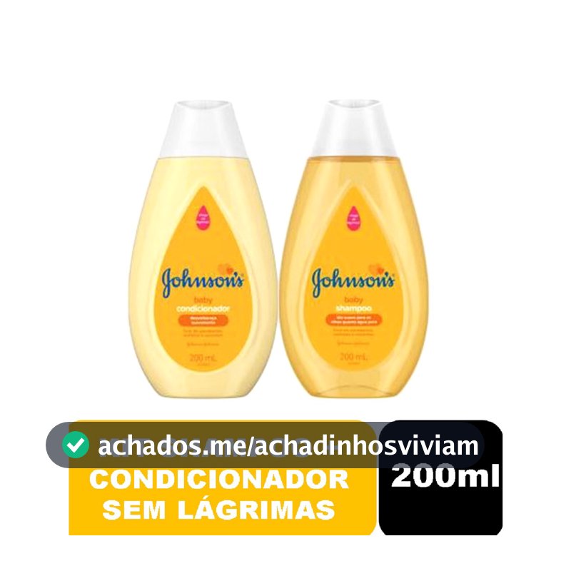 Kit Shampoo Glicerina e Condicionador Sem Lágrimas Johnson's Baby 200ml
