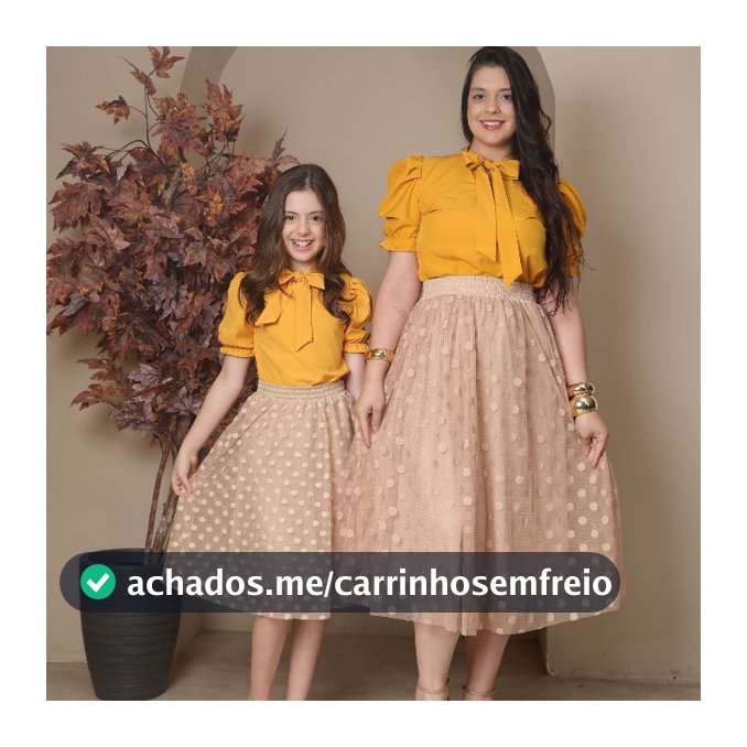 Saia Tule Infantil Bolinha Poa Gode Femenina Moda Evangelica