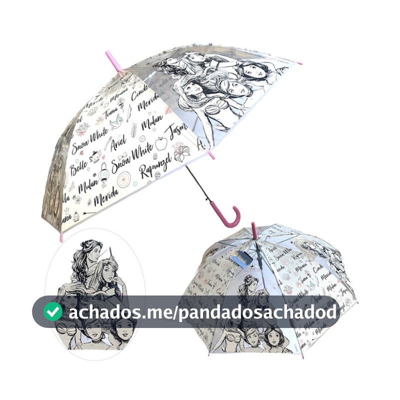 Sombrinha Infantil De Menina Princesas Guarda Chuva Longo