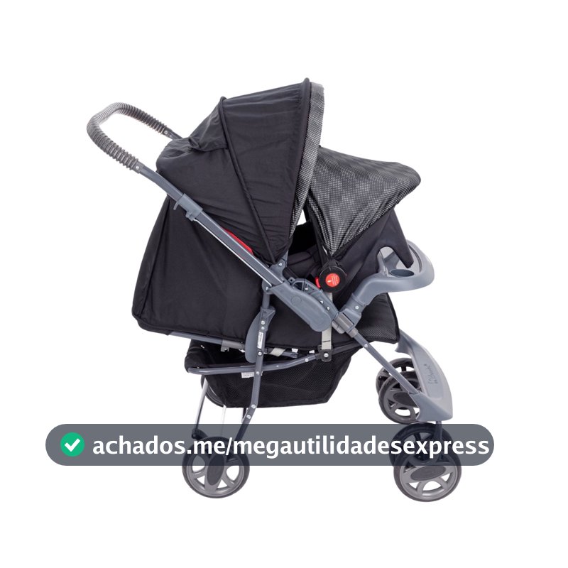 Carrinho de bebê Topázio Travel System reclinável e dobravel até 15kg  acompanha bebê conforto