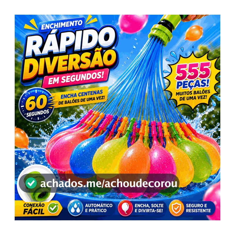 Kit 111/222/333/444/555 Balão De Água Guerra De Bexiga Splash Ball Pacotes c/111 Bexigas Cada -AGUIA