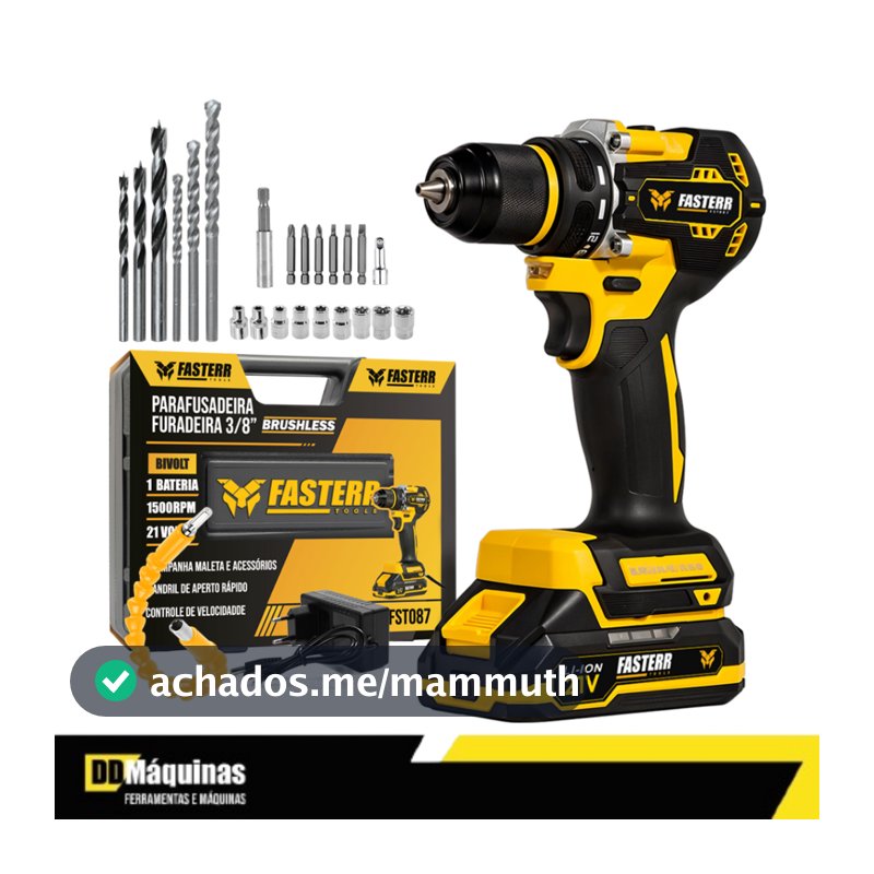 Parafusadeira Furadeira Compacta 21V Bivolt com Bateria e Maleta FST087 -  Fasterr