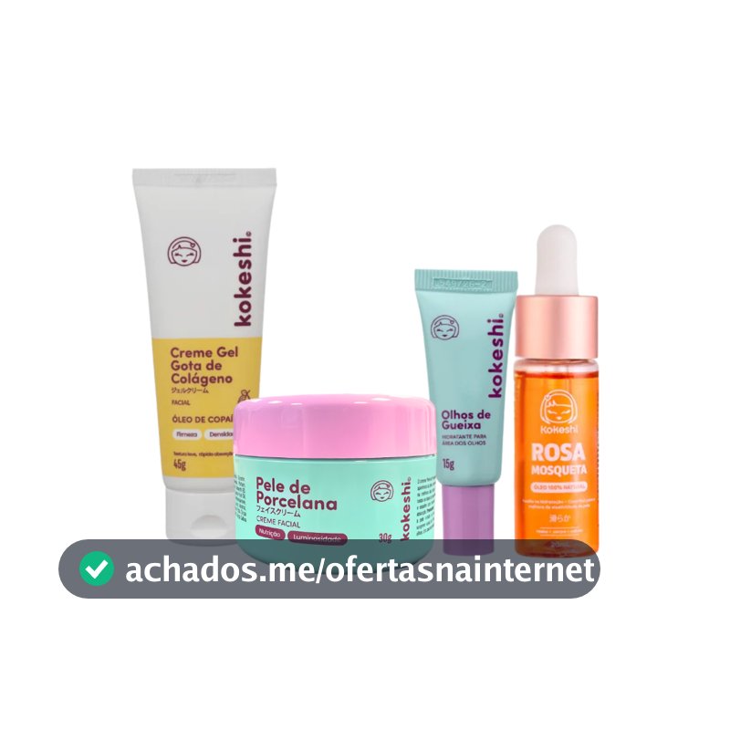 Kit Renovadores Gota de Colágeno e Rosa Mosqueta Kokeshi