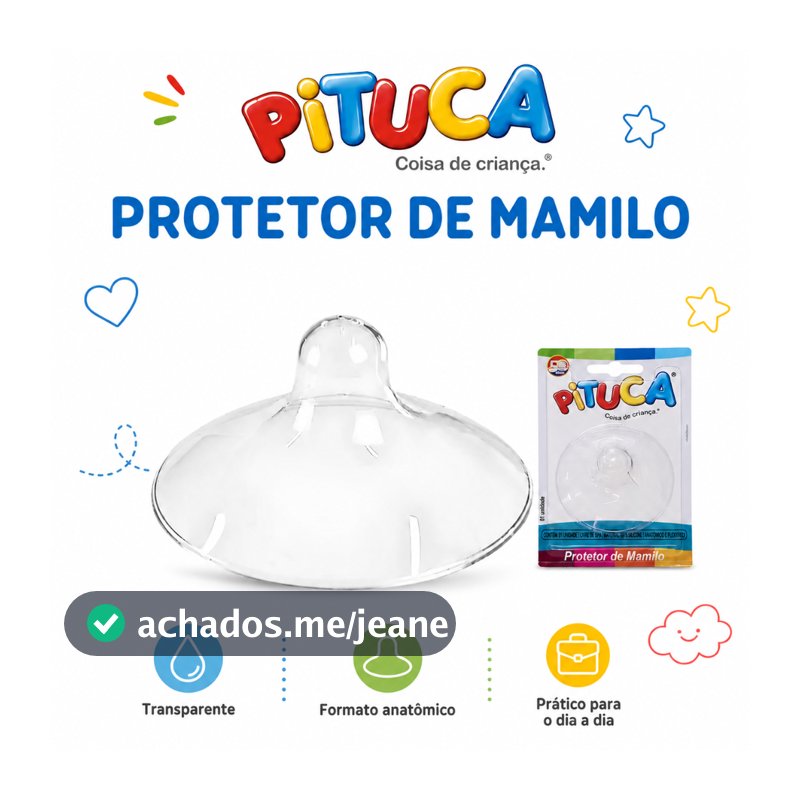 Protetor de Silicone Pituca Para Seios Mamilo Bico Seio Peito Amamentaçâo Macio e Confortável