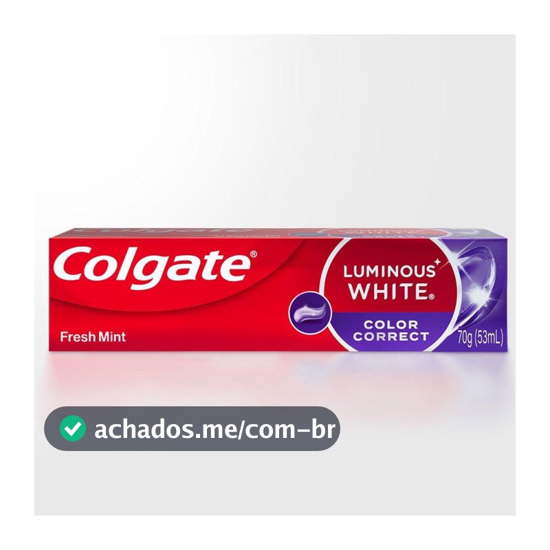 Creme Dental Clareador Colgate Luminous White Color Correct 70g