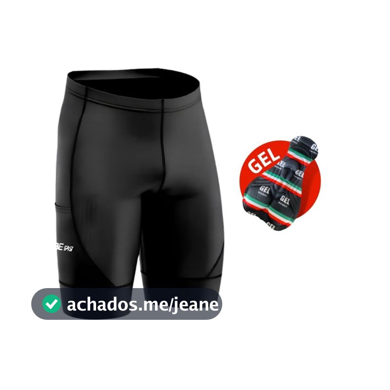 Bermuda Ciclismo Masculina Forro Gel Densidade 100 Pedal Bike Acolchoado