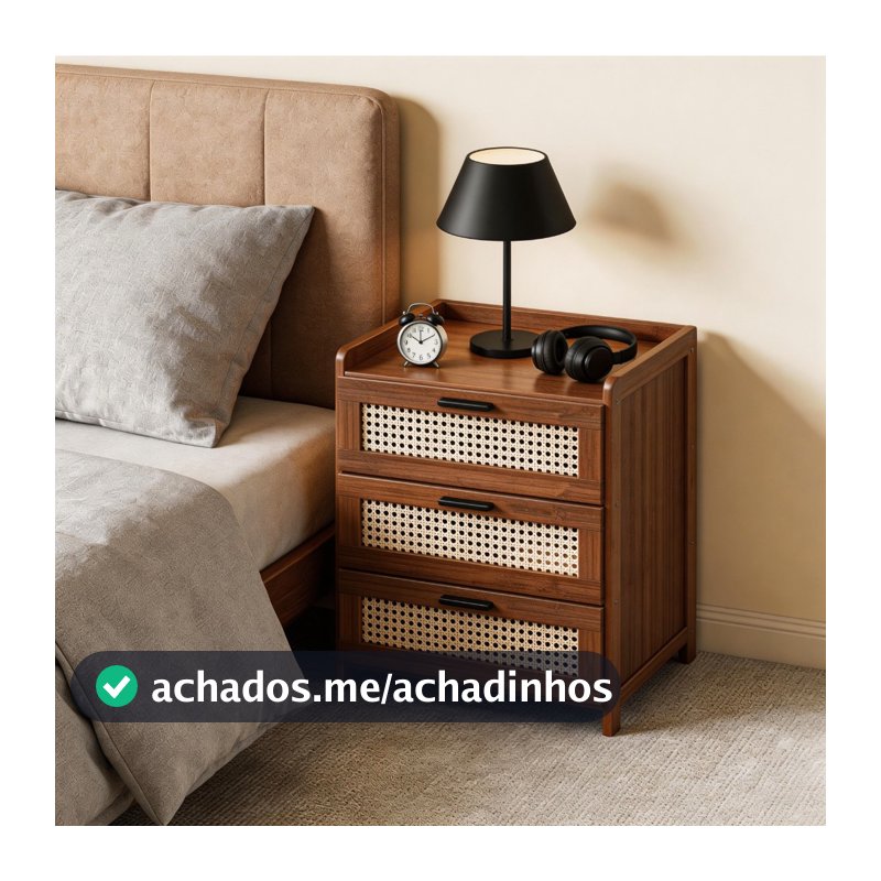 Mesa de Cabeceira 3 Gavetas Criado Mudo Organizador Quarto Armário Auxiliar Multiuso