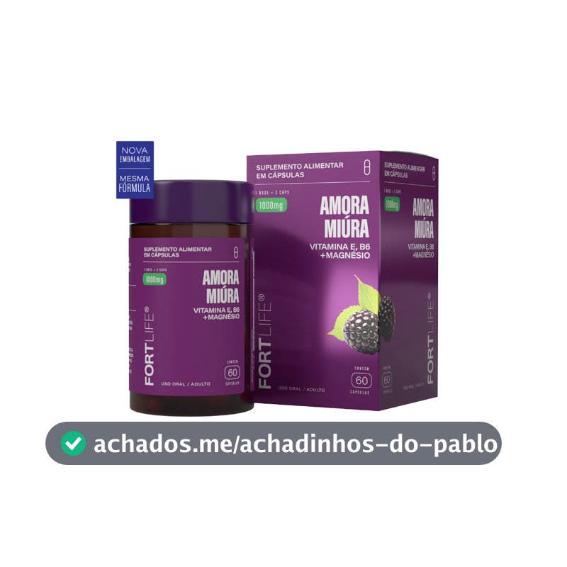 Amora Miúra 1000mg FortLife 60 Cápsulas