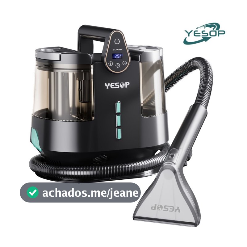 YESOP Extratora de Sujeira Aspirador a Vapor 1700W 13kPa Limpador Sofá Tapetes e Estofados