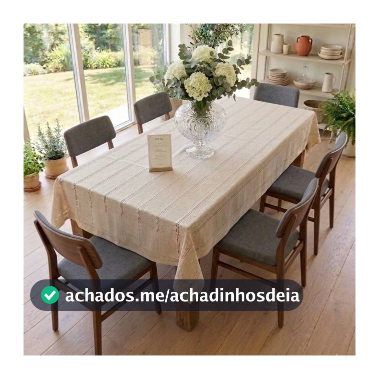 Toalha de Mesa Vazada 100% Algodão Mesa Posta 4 6 8 10 12 Lugares Mesa Jantar Elegante