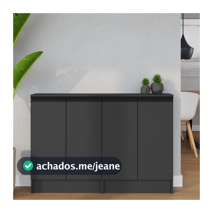 Despensa Balcão Estreito Compacto Multiuso MDF Nicho Aparador Mini Dispensa Entregue Montado Chumbo