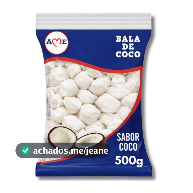 Balas De Coco ''Tipo'' Caseira 500g Ame Ideal para Mesa de Doces, Lembrancinhas e Casamentos
