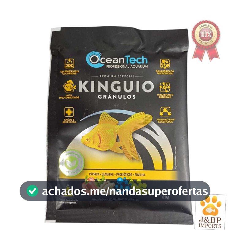 Ração Ocean Tech Kinguios Granulada 20g 30g 75g 150g 300g | Distribuidor Oficial / Envio Rápido