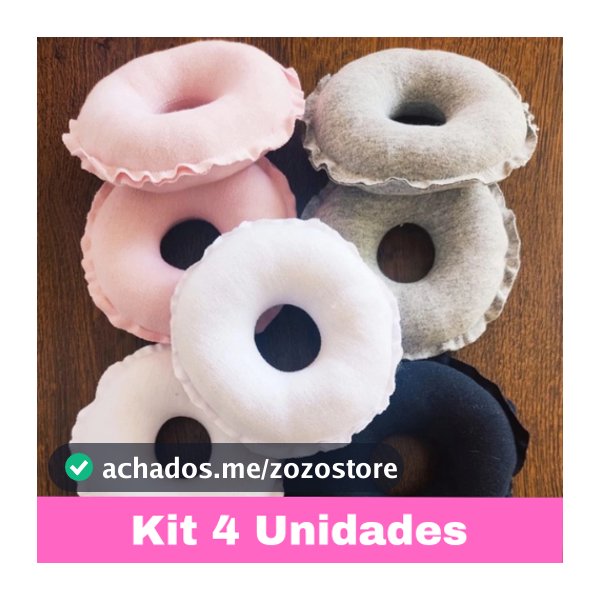 Kit 4 Rosquinhas de Amamentação Protetor de Mamilos 100% Algodão Lavável Pós Parto Maternidade