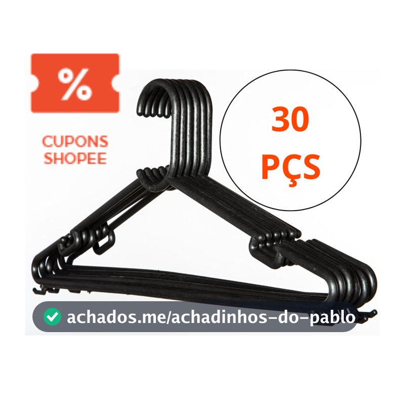30 unidades cabide redondo resistente adulto