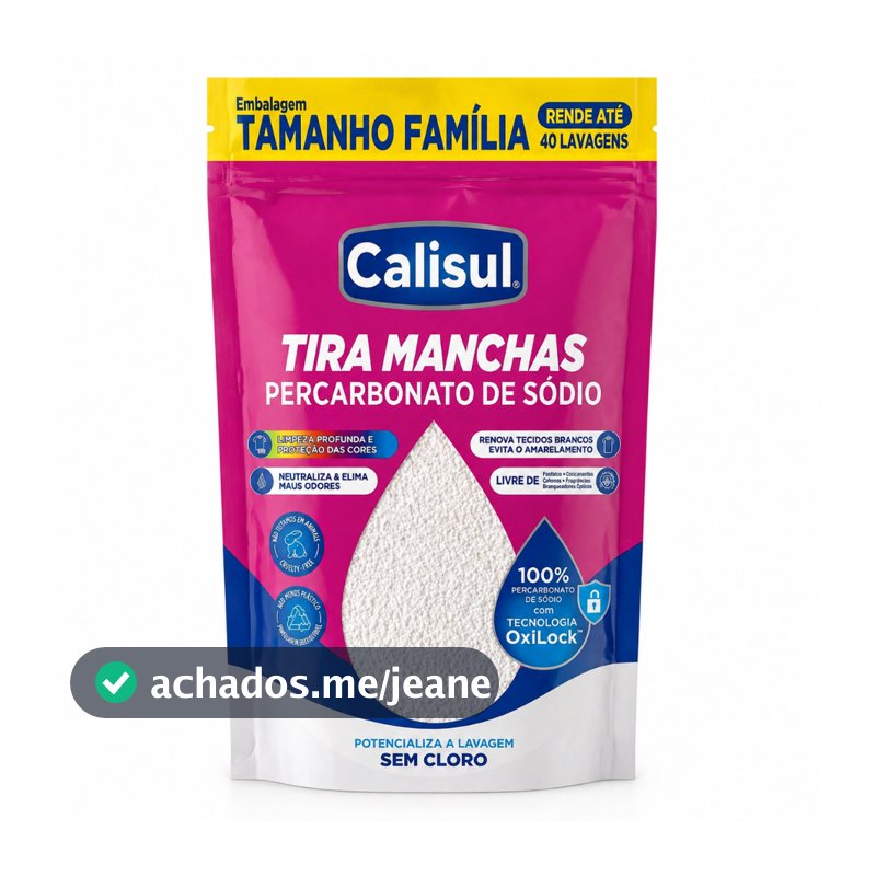 Percarbonato 100% Puro Tira Manchas Roupas Brancas e Coloridas