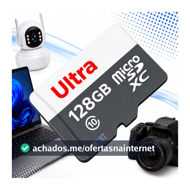 Cartão de Memória Micro SD 128GB Classe 10 Alta Velocidade Para Celular Câmera Drone