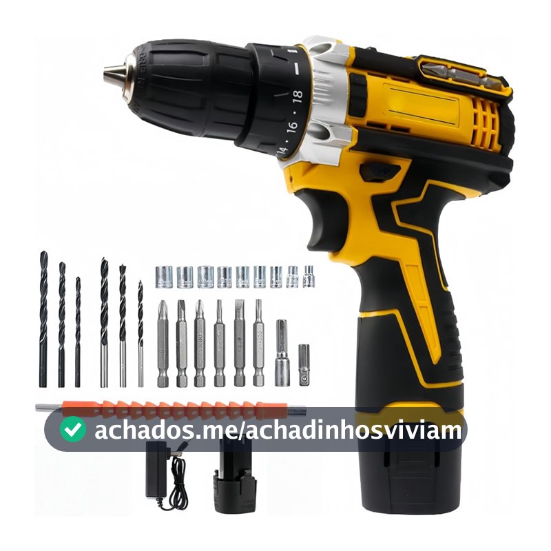 Furadeira Martelete Parafusadeira 12V 36v Profissional Bateria 28nm Multifuncional