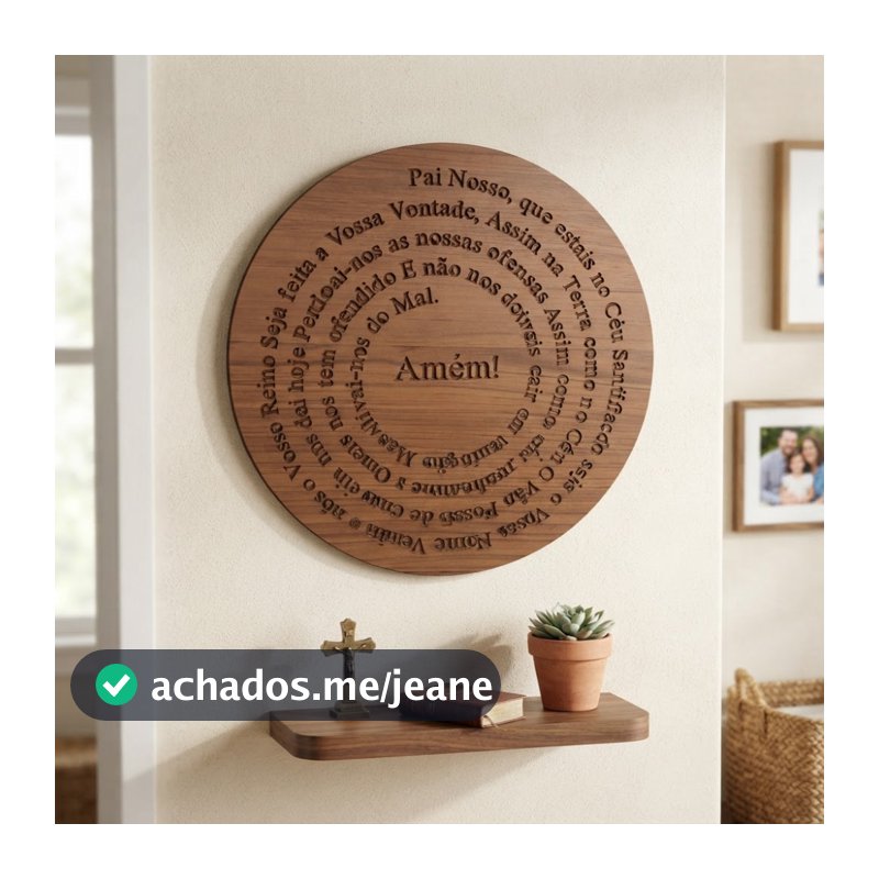 Oração pai nosso mandala painel quadro decorativo parede