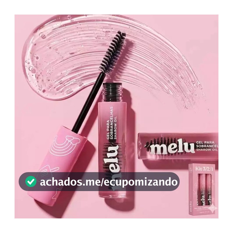 Gel para Sobrancelhas Ruby Rose Melu Incolor Modelador Fixação Natural Brow