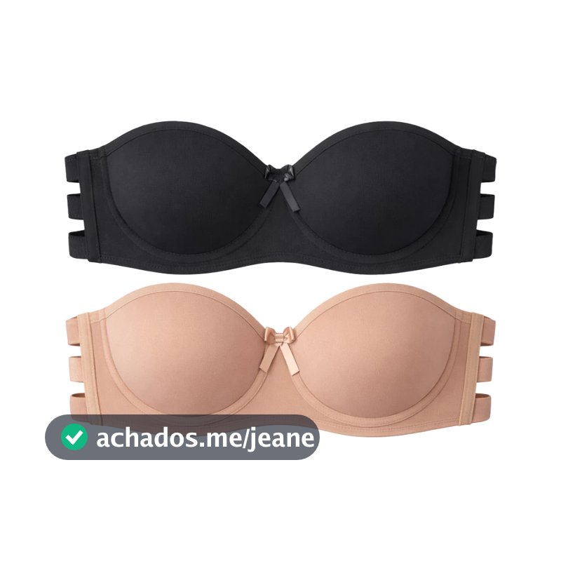 Kit Sutiã TOMARA que CAIA 3 Tiras Detalhes Com Bojo Não Marca Push Up Promoção ou 1 Peça