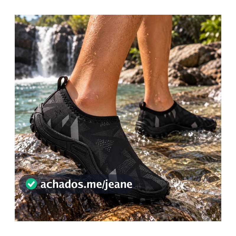 Sapatilha Nautica Sola Anti Derrapante Meia Neoprene Tenis Hibrido Meia Praia Canoagem Pesca Rio Jet