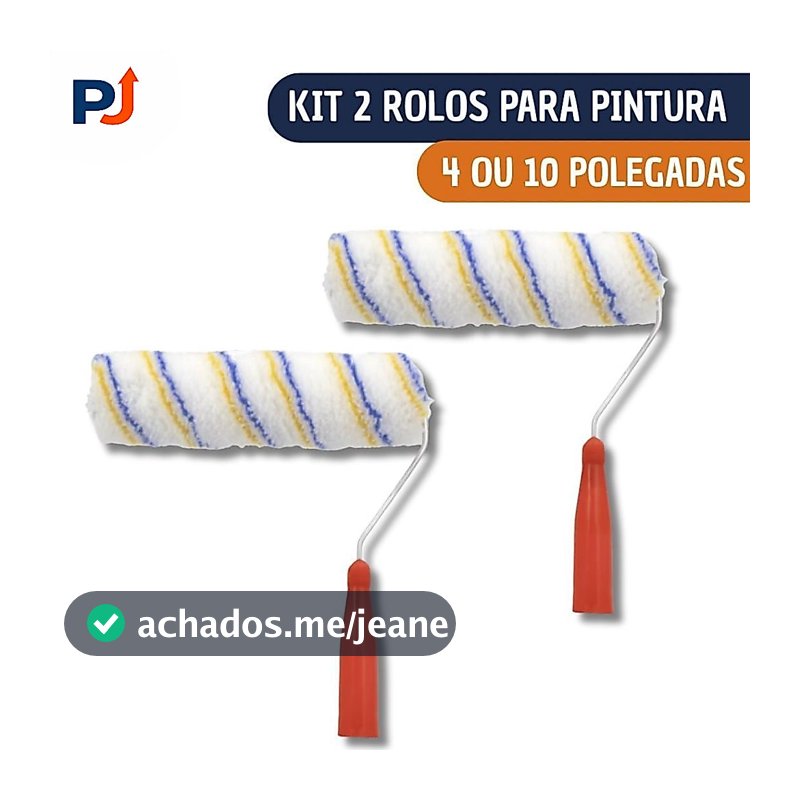 Kit 2 ou Unidade Rolo De Pintura 4 ou 10 Polegadas - Pintura Manutenção - Cores Sortidas