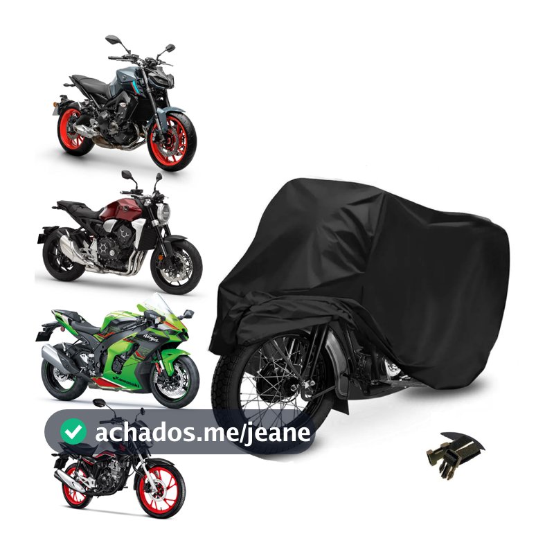 Capa de Cobrir Moto Impermeável 100%  Forração Anti-Risco Proteção Uv