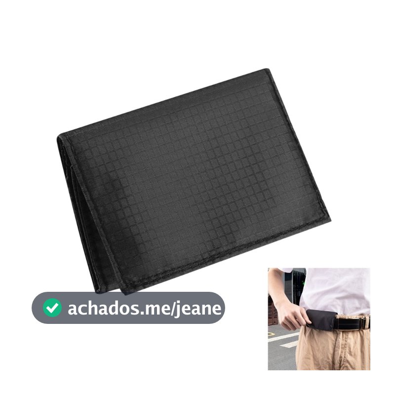 Carteira Documentos Montada Cinto JOY Para Usuários Suporte Viagem Compacto Nylon Livreto, Ingressos, Papé