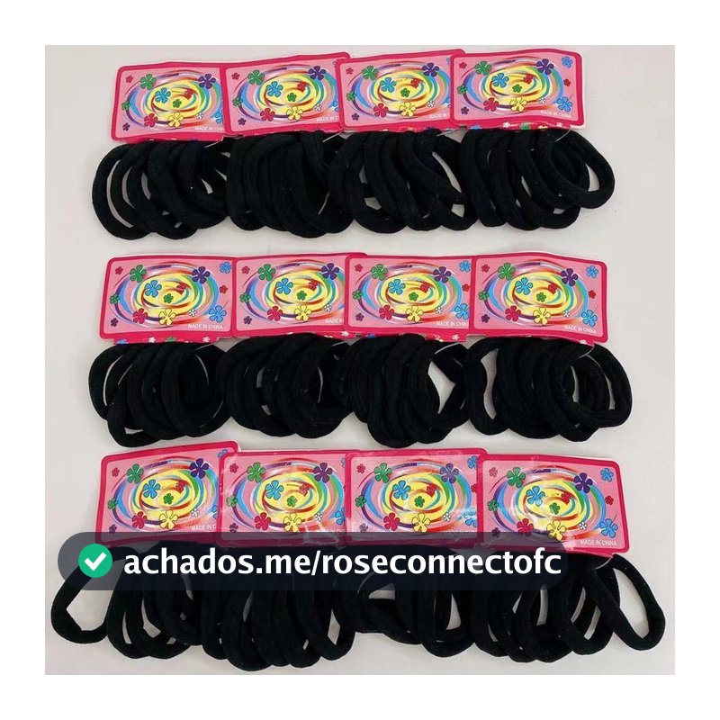 KiT 72 Elástico Rabico Para Cabelo Tipo Pacote - 1 PACOTE