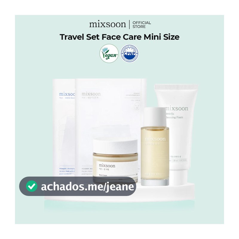 mixsoon Bean , Centella , Essence-Conjunto De Viagem Para Cuidados Faciais Tamanho Mini