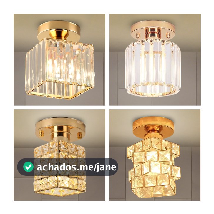 Lâmpada Led Moderna Para Corredor Com De Teto De Cristal , Varanda 3 Cores 85V-256V