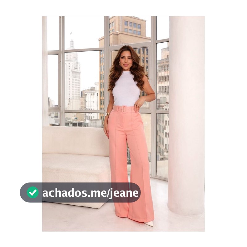 Calça Alfaiataria Pantalona | Calça Pantalona | Acompanha Cinto encapado| Pantalona Flare Feminina | Tendência 2024