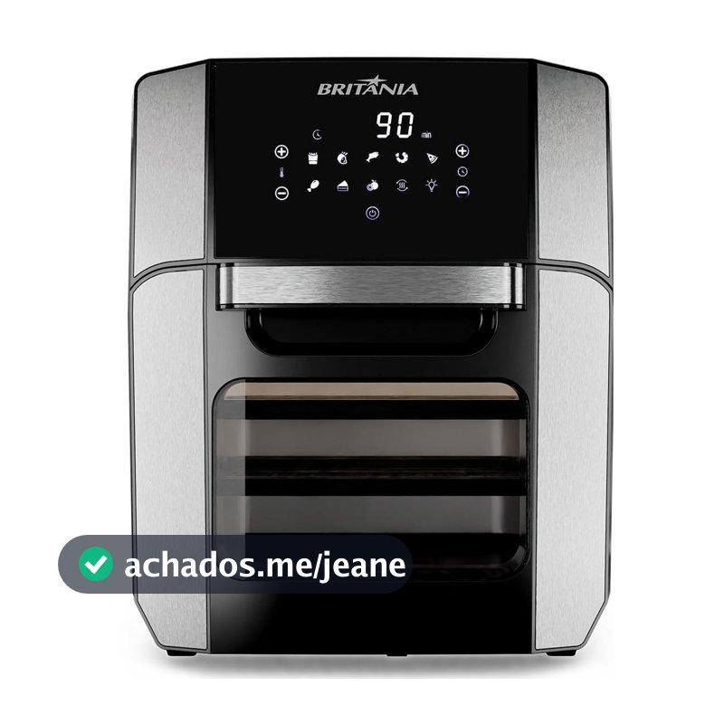 Air Fryer Oven Britânia 12L 4 em 1 1800W BFR2100