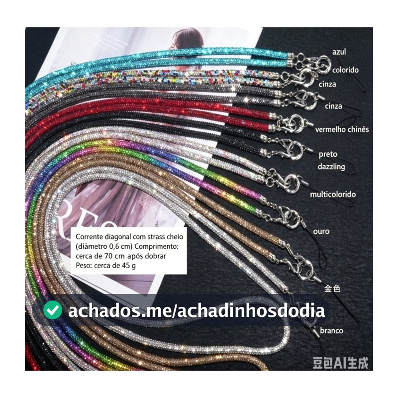Salva Celular Cordão Proteção 1,2M para Celular com Brilho Resistente Contra Roubo